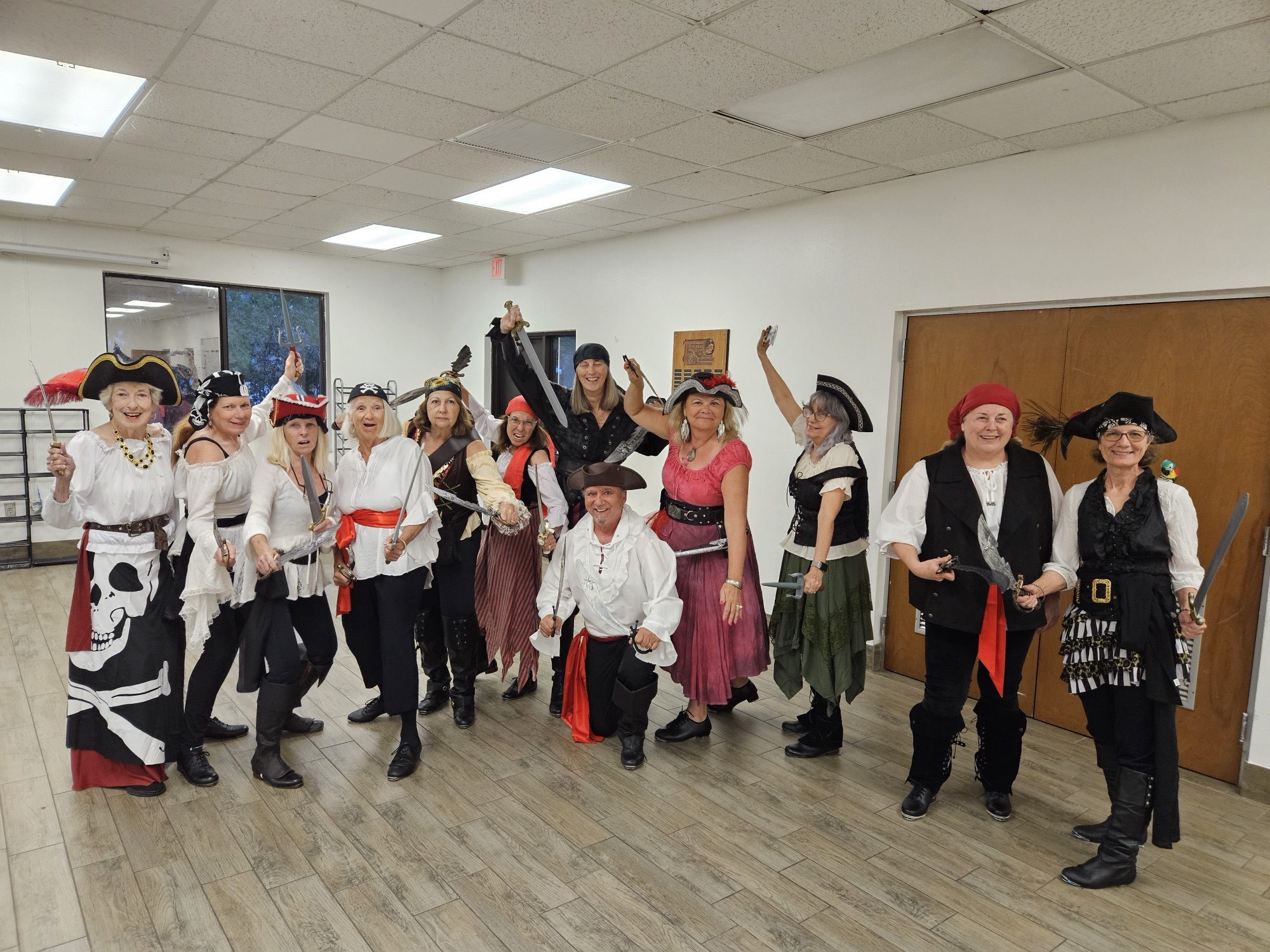Indian River Cloggers dressed in pirate costumes